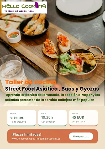 Recreación ilustrativa: Cocina asiática callejera: baos y gyozas