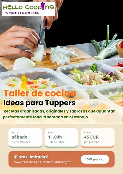 Recreación ilustrativa: Cocina práctica para preparar tuppers de la semana