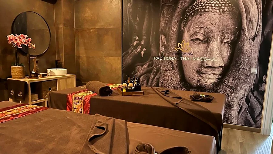Recreación ilustrativa: Masaje tradicional thai en Lotus Thai Spa