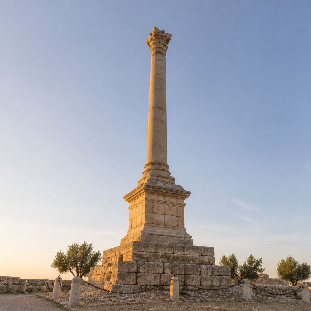 Columna y pedestal del Monumento al Triunfo de Santa Marina en Fernán Núñez
