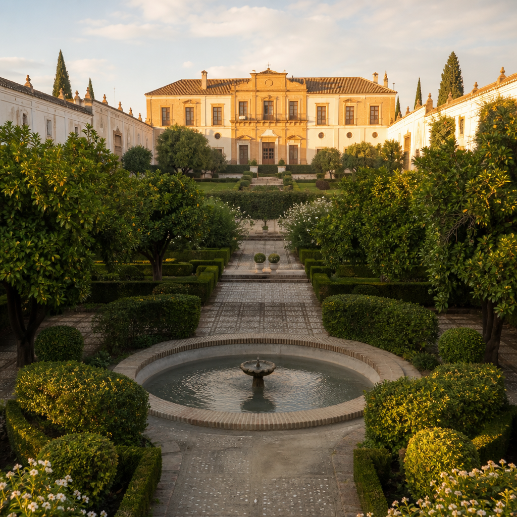 Jardines en terrazas del Palacio Ducal de Fernán Núñez