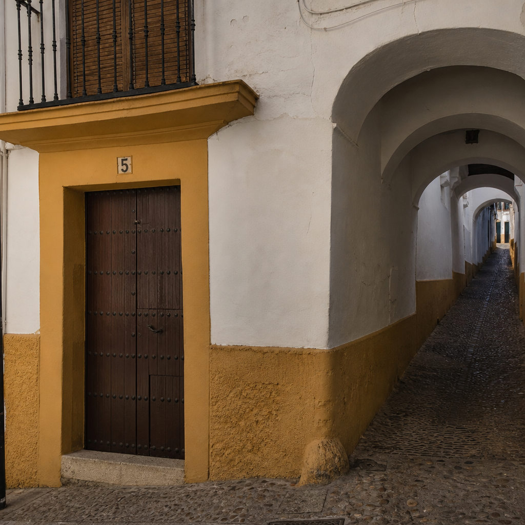 Entrada a la calleja de los Arquillos junto a la casa número cinco de la calle Cabezas.