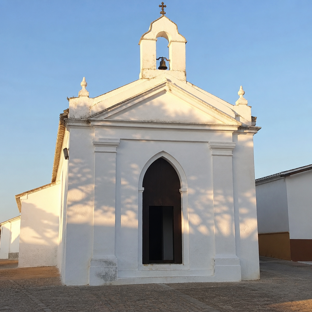 Portada con arco apuntado y espadaña de la Ermita de Nuestro Padre Jesús Nazareno de Fuente Obejuna