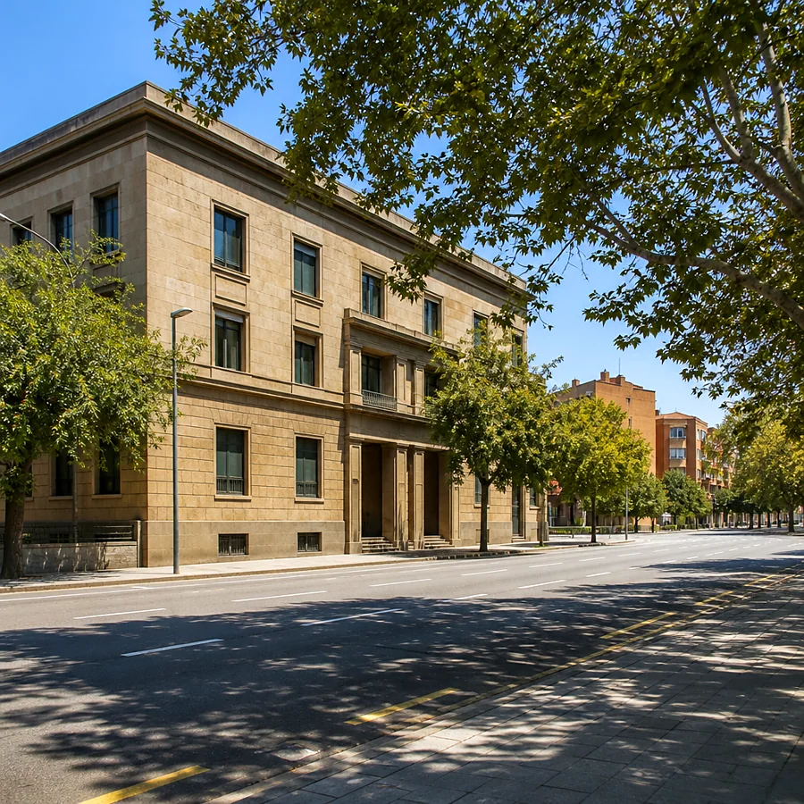 Recreación ilustrativa: Centre Cívic y avinguda de Sant Narcís, Girona