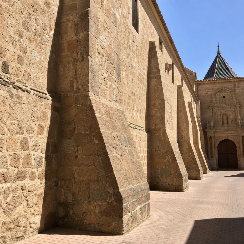 Contrafuertes de la iglesia del Convento de la Purísima Concepción, qué ver en Hinojosa del Duque