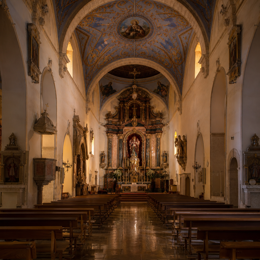 Pinturas murales del presbiterio en la iglesia del Convento de San Diego de Hinojosa del Duque