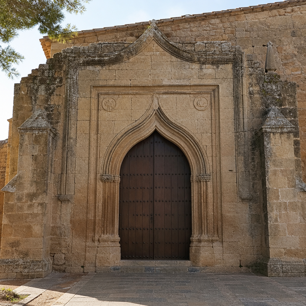Portada con alfiz de la Ermita de Santa Ana en Hinojosa del Duque