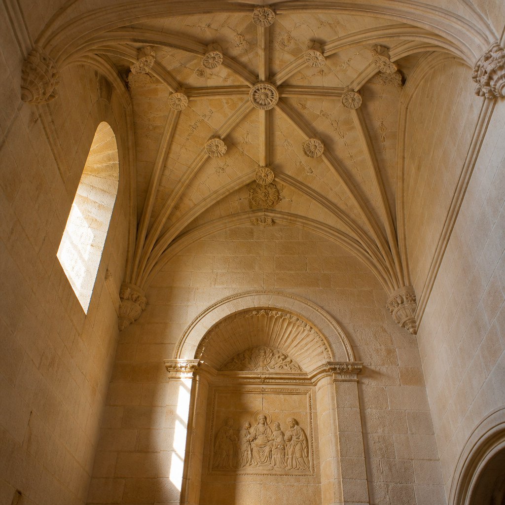 Bóveda de la capilla bautismal de la Iglesia Parroquial de San Juan Bautista en Hinojosa del Duque