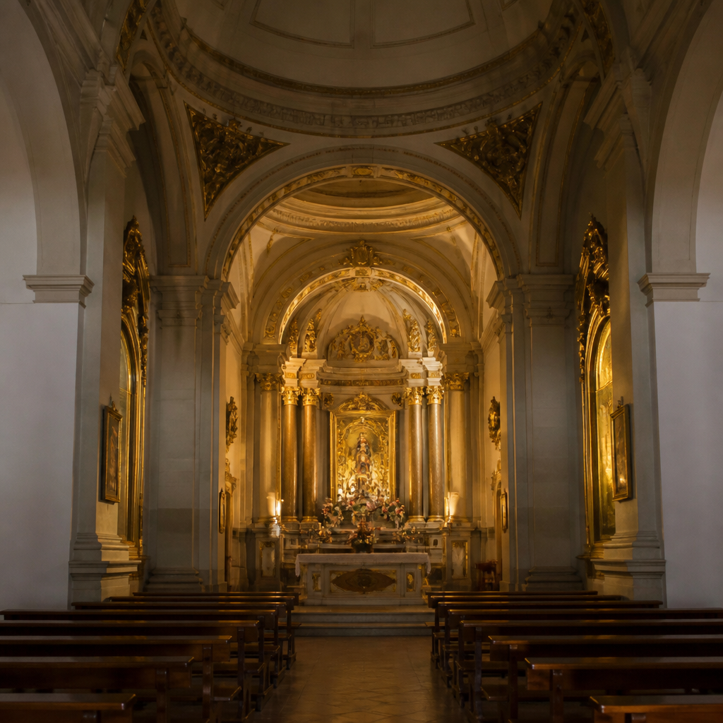 Camarín barroco de la Virgen de la Piedad en la ermita de Iznájar