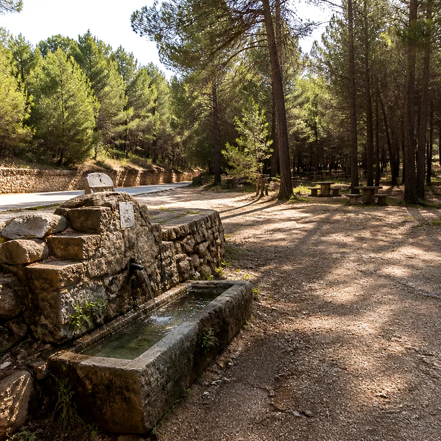 Recreación ilustrativa: Sendero de la Cruz de la Chimba y Cañada de las Azadillas
