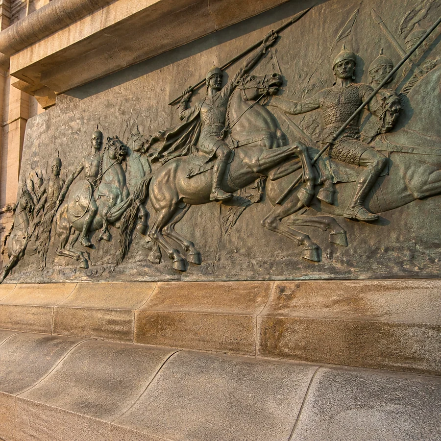 Recreación ilustrativa: Relieve de las Navas de Tolosa del Monumento a las Batallas de Jaén