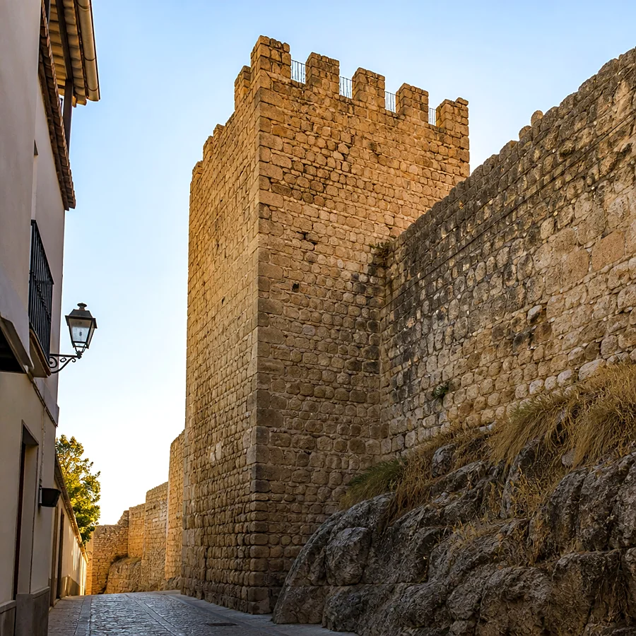 Recreación ilustrativa: Restos de la Muralla de Jaén