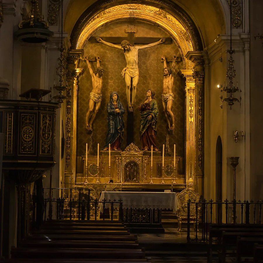 Recreación ilustrativa: Calvario atribuido a Sebastián de Solís en la iglesia de San Juan de Jaén