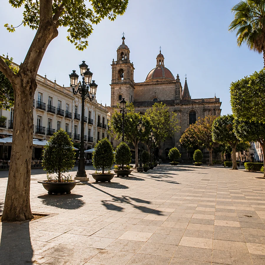 Recreación ilustrativa: Plaza del Arenal de Jerez, bajo la que se hallan restos islámicos
