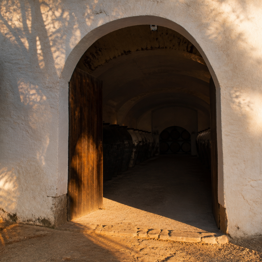 Bodega de la Hacienda Guiral en La Carlota, memoria del olivar