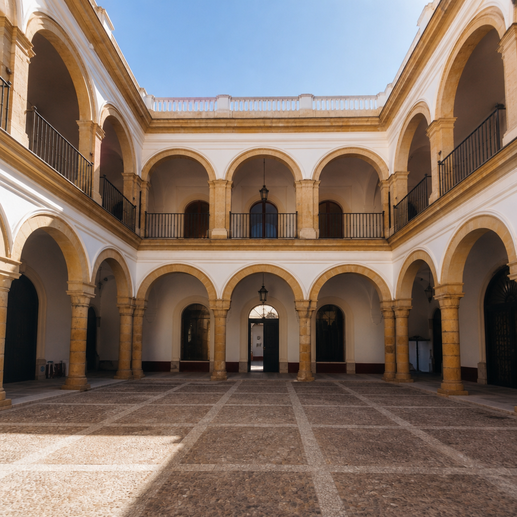 Patio interior y galerías del Ayuntamiento de La Carlota