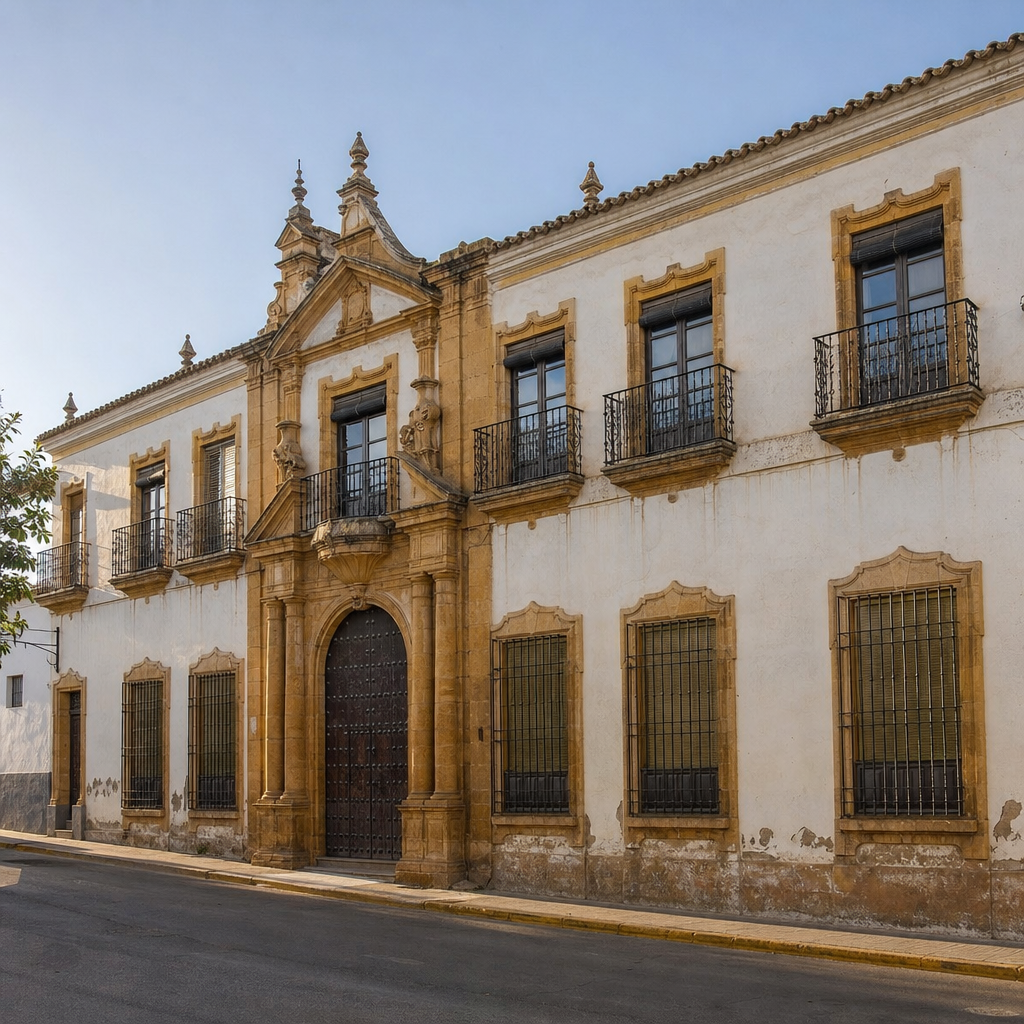 Vista de conjunto de la Real Posada de La Carlota desde la calle