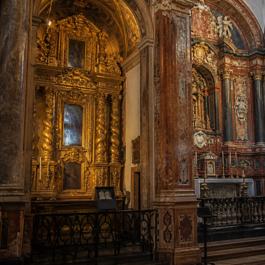 Retablos de la capilla mayor y de la capilla del Sagrario en la iglesia de la Santísima Trinidad de La Rambla