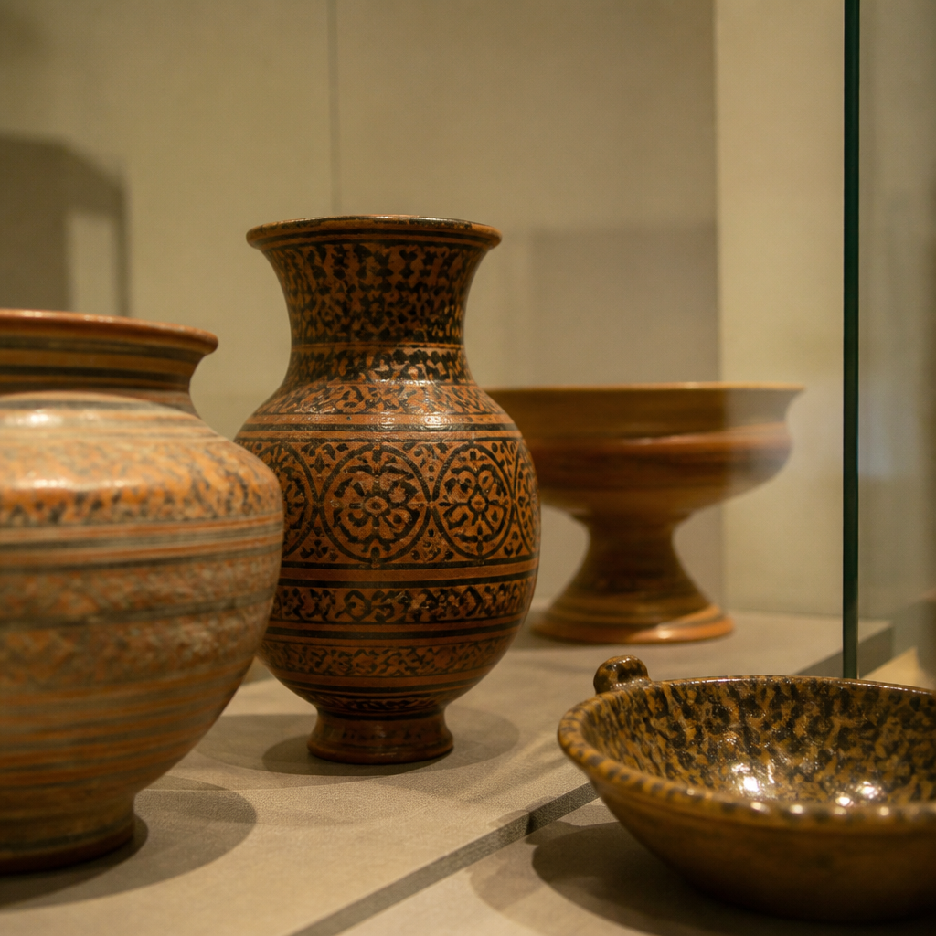 Piezas de cerámica de la colección del museo.