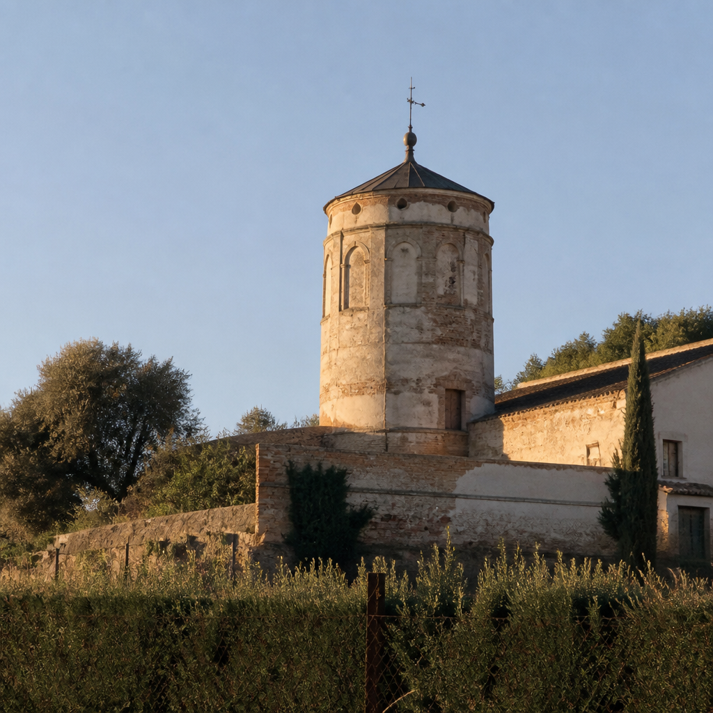 Torre del molino de aceite junto a la Casa Capilla de los Monjes Mínimos en La Victoria