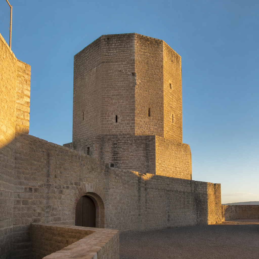 Torre del Moral, la torre octogonal del Castillo del Moral en Lucena