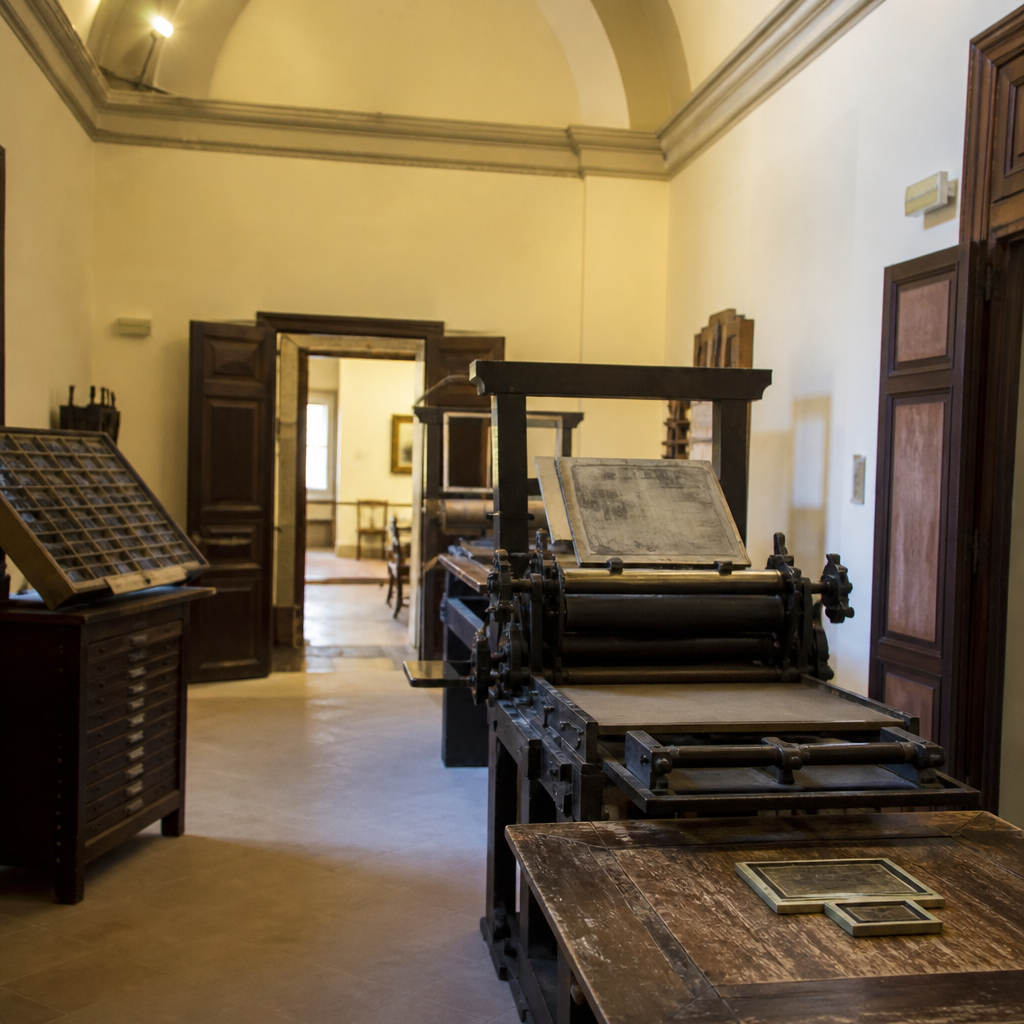 Una imprenta entre salones · Palacio de los Condes de Santa Ana