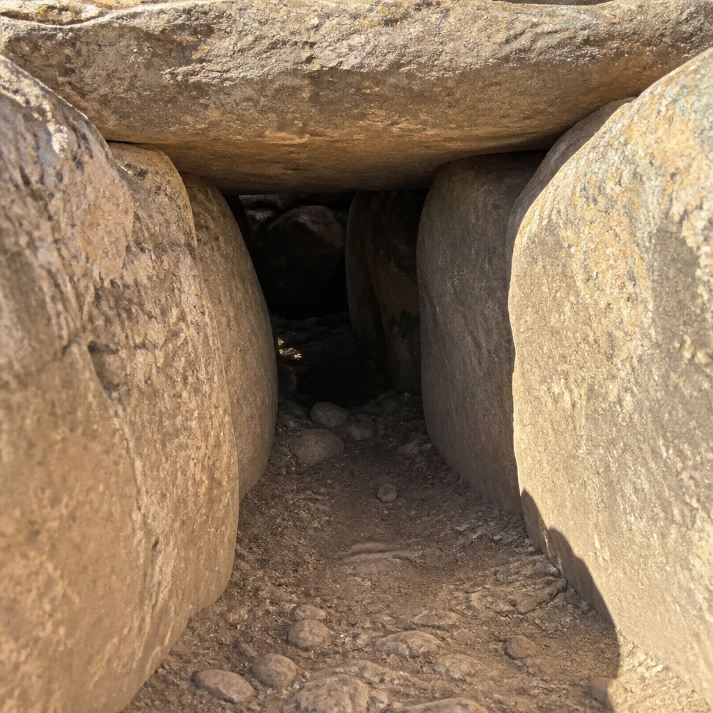 Corredor de entrada del Dolmen de la Lastra, Luque