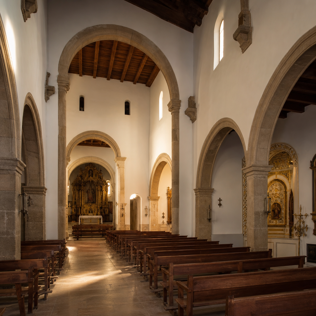 Nave y capillas laterales de la Iglesia Conventual de Nuestra Señora de Gracia en Luque