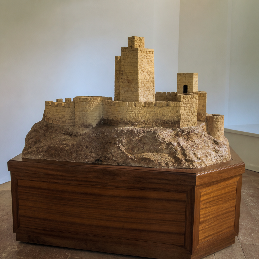 Maqueta del castillo Hisn Lukk en el Museo Municipal Luque Tierra de Fronteras