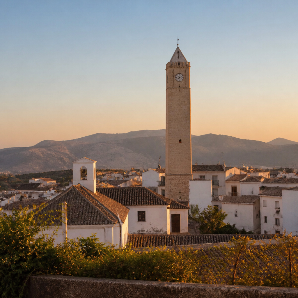 Torre Civil del Reloj de Luque junto a las ermitas del casco urbano