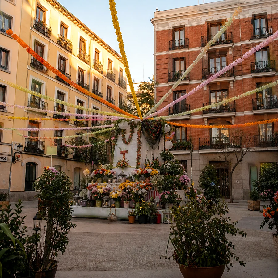 Recreación ilustrativa: Fiesta de Los Mayos-La Maya de Lavapiés