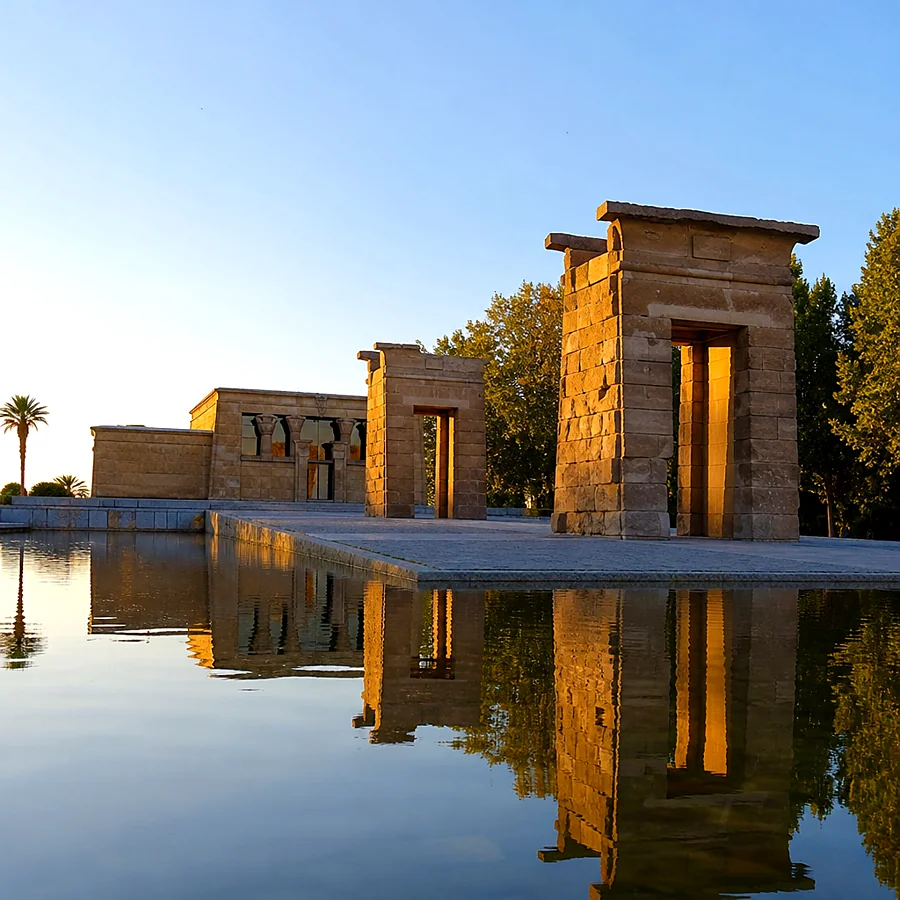 Recreación ilustrativa: Templo de Debod