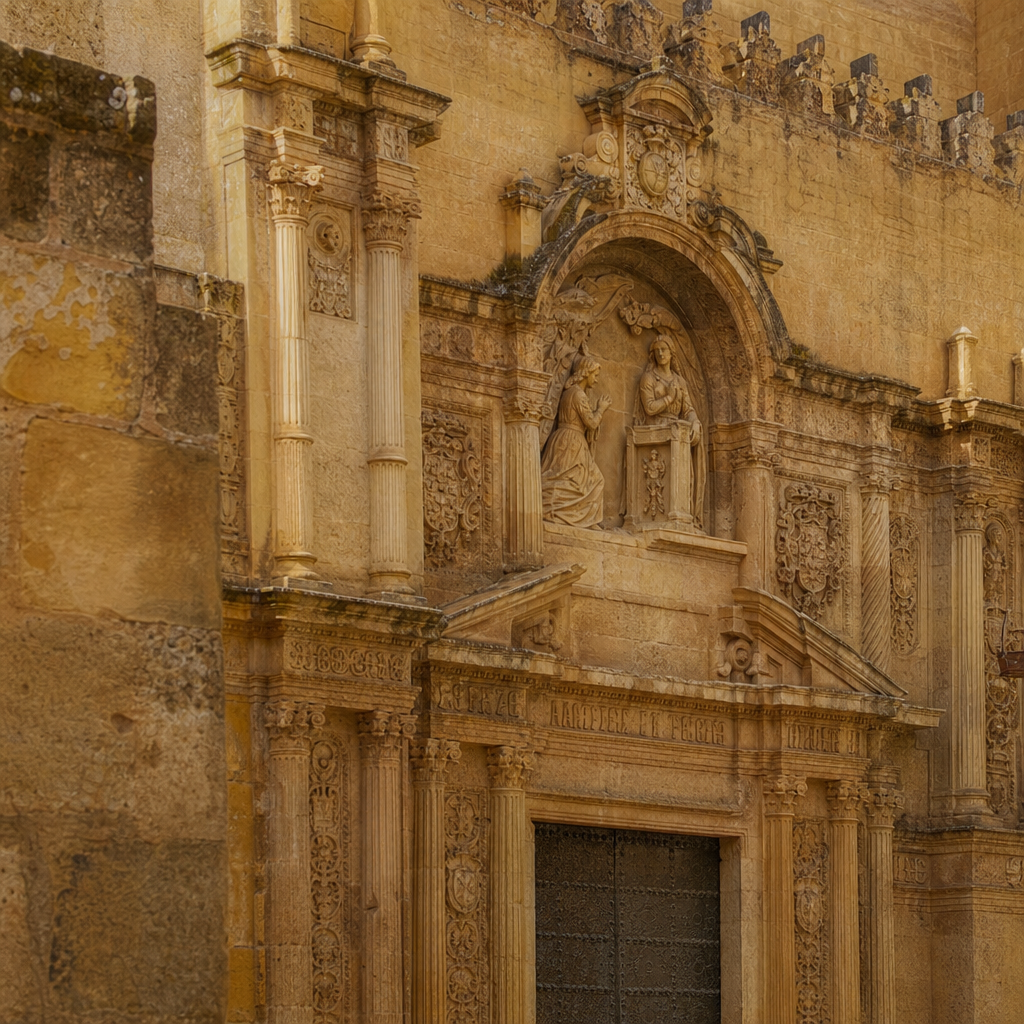 Relieve de la Anunciación en la Puerta de las Palmas de la Mezquita-Catedral de Córdoba
