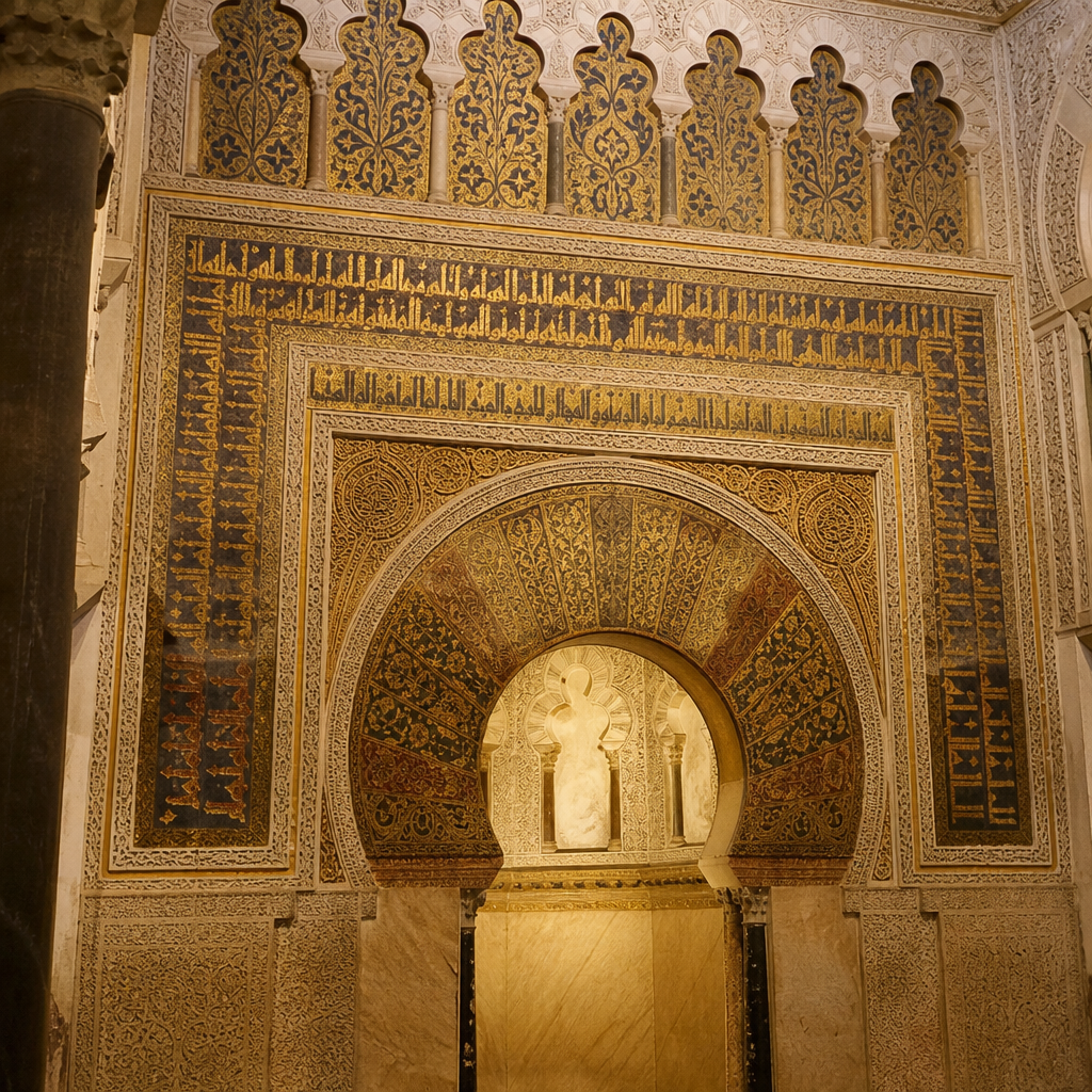 Mosaicos de inspiración bizantina en la portada del mihrab de Alhakén II en Córdoba