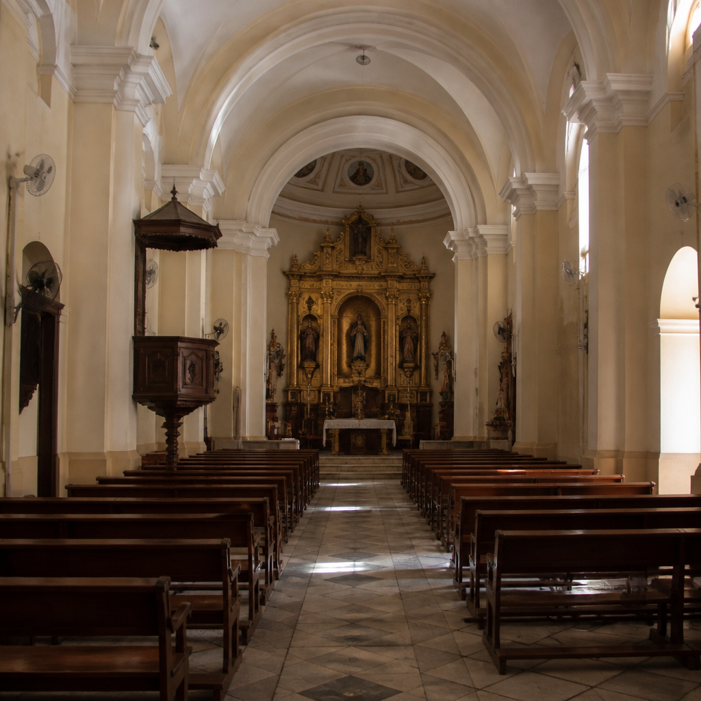 Interior de la Iglesia Parroquial de Santa María de Gracia en Montalbán de Córdoba