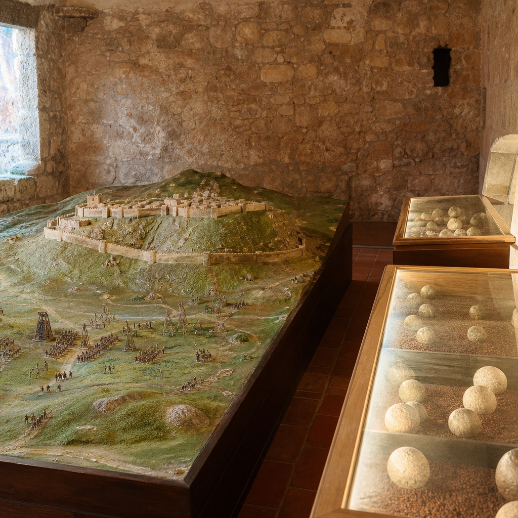 Maqueta del asedio de Ulía en el Museo de Ulía Montemayor