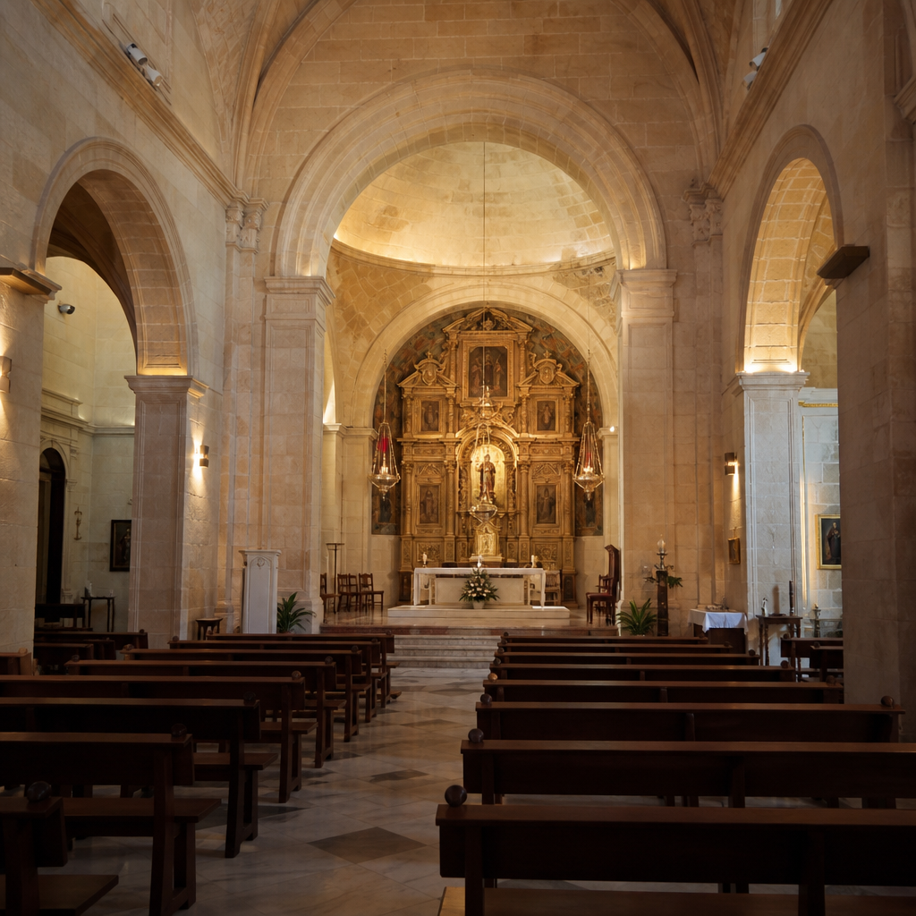 Nave y crucero de la basílica de San Juan de Ávila en Montilla