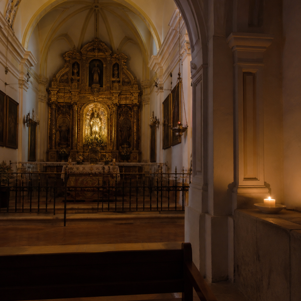Presbiterio de la iglesia del Convento de Santa Clara de Montilla, donde vivió sor Ana de la Cruz