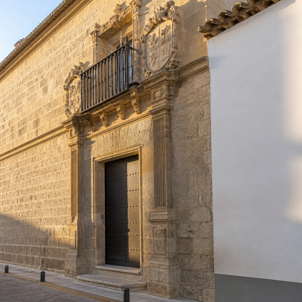 Portada y escudos del Palacio de los Duques de Medinaceli, Montilla