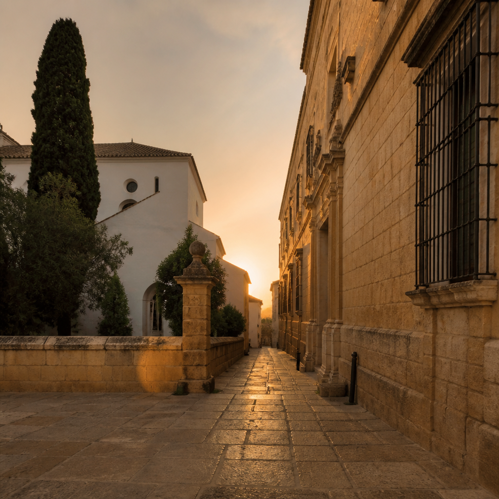 Compás del palacio hacia el convento de Santa Clara en Montilla turismo