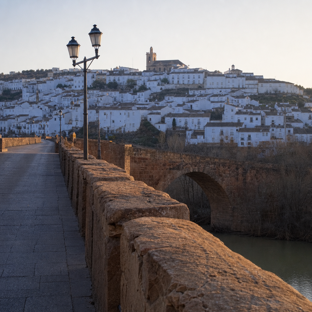 Casco de Montoro visto desde el Puente sobre el Guadalquivir o Puente de las Donadas