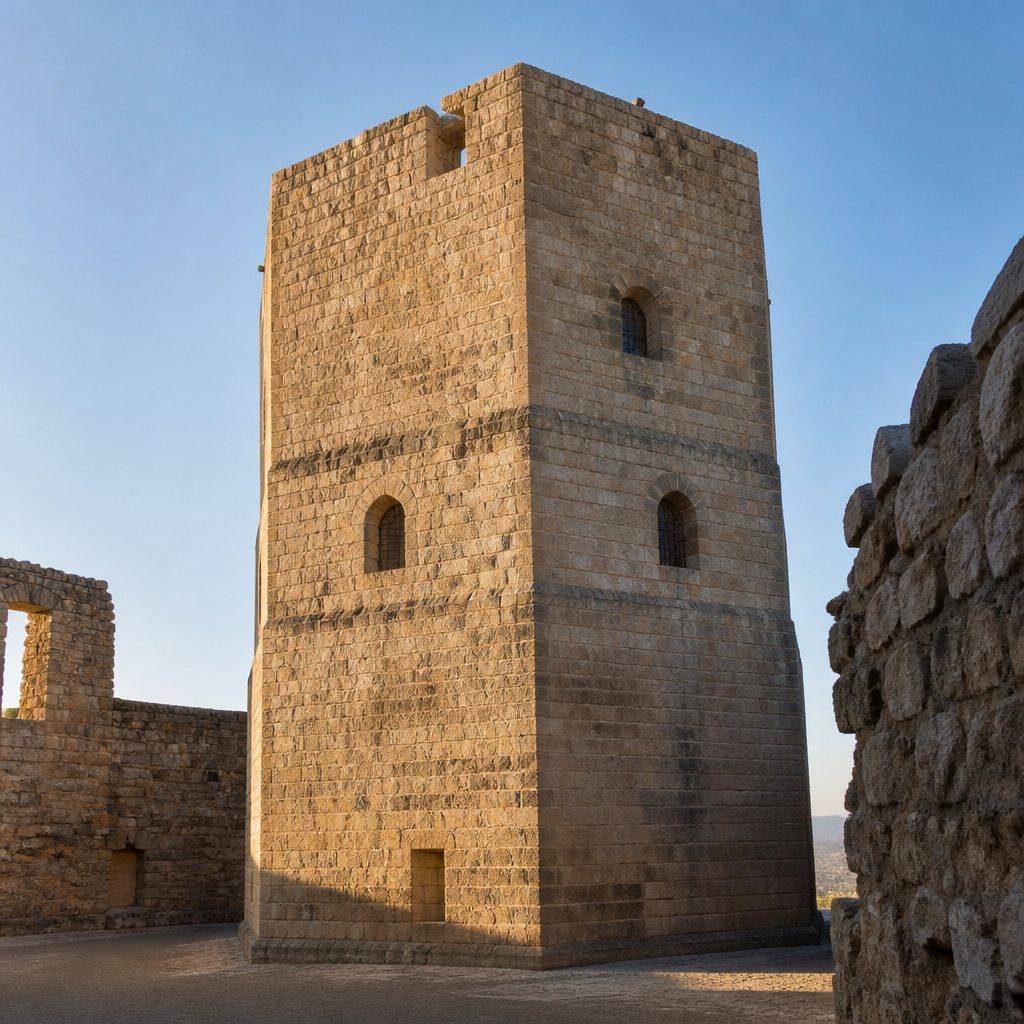Torre pentagonal o Torre Chacón en el Castillo de Monturque, qué ver en Monturque