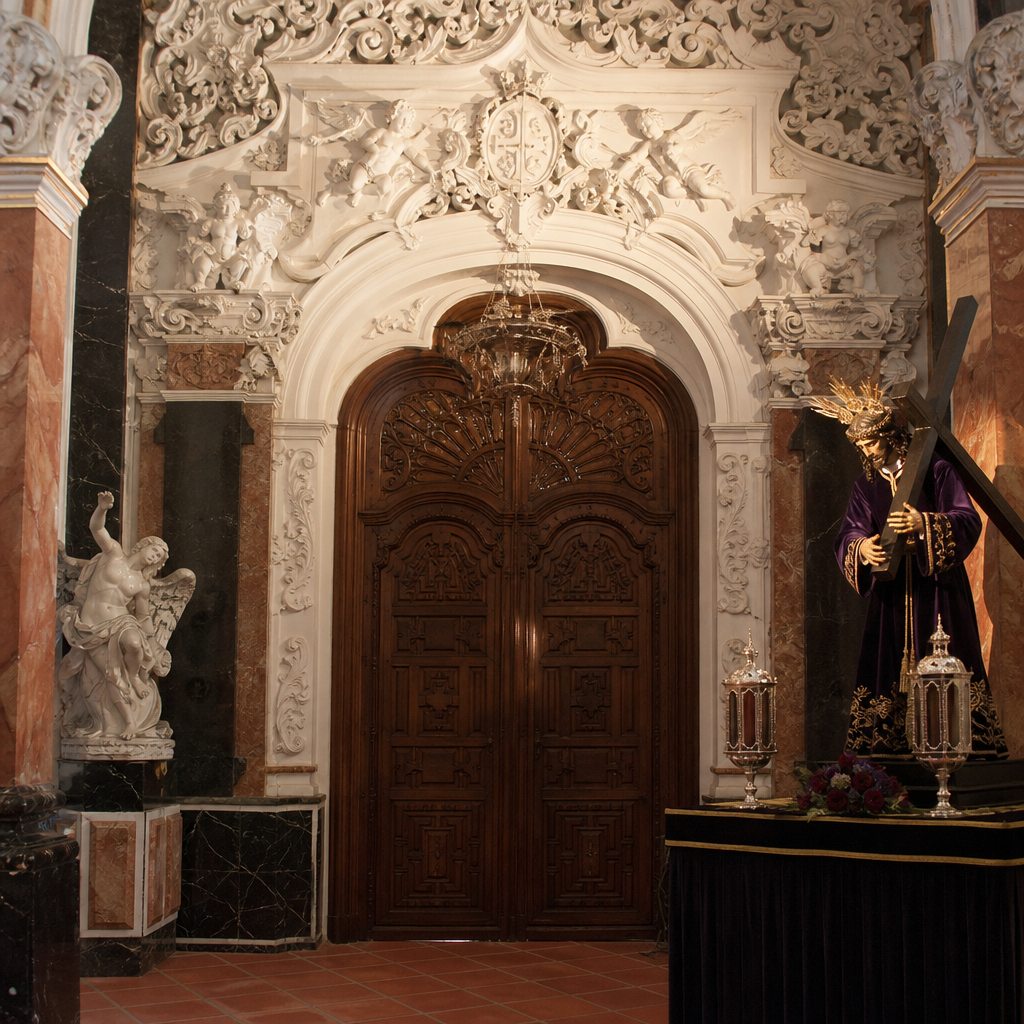 Capilla del Sagrario e imágenes devocionales de la iglesia de San Mateo en Monturque