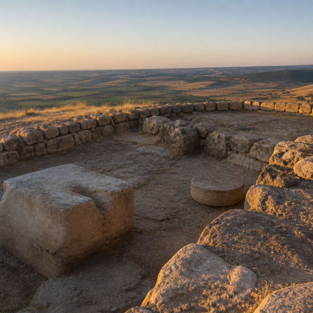 Estructuras del parque-mirador y posible molino en el Yacimiento Arqueológico de Los Paseíllos, Monturque