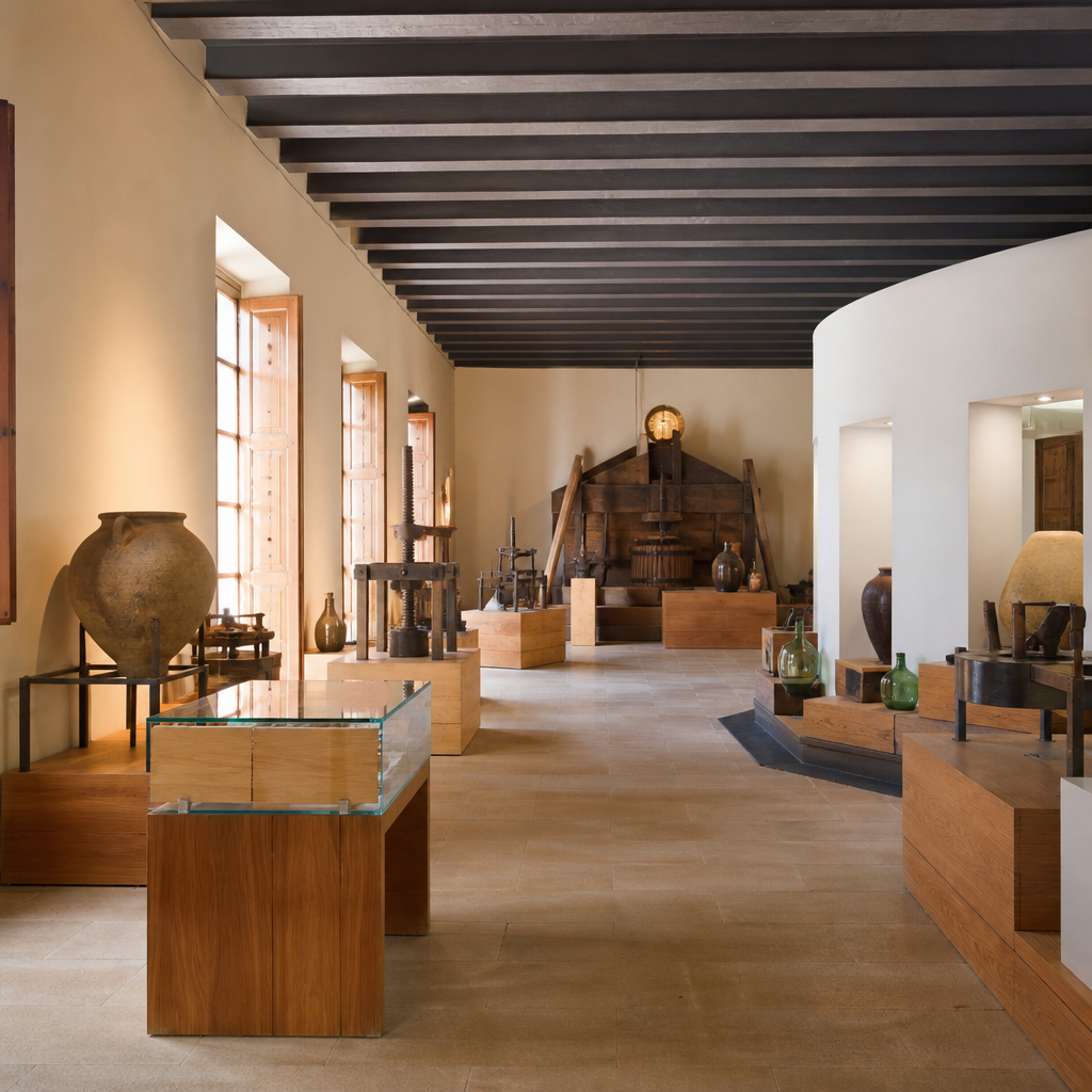 Sala de interpretación del Centro de la Cultura del Vino de Moriles
