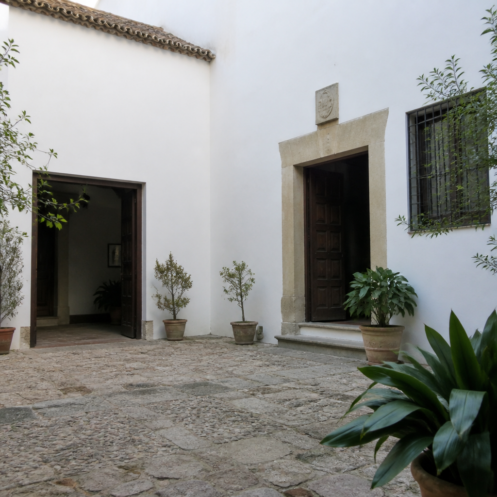 Patio compartido por el Museo Julio Romero de Torres y el Museo de Bellas Artes de Córdoba