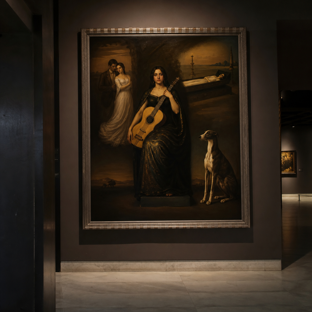 Cuadro Cante Hondo de Julio Romero de Torres en su museo de Córdoba