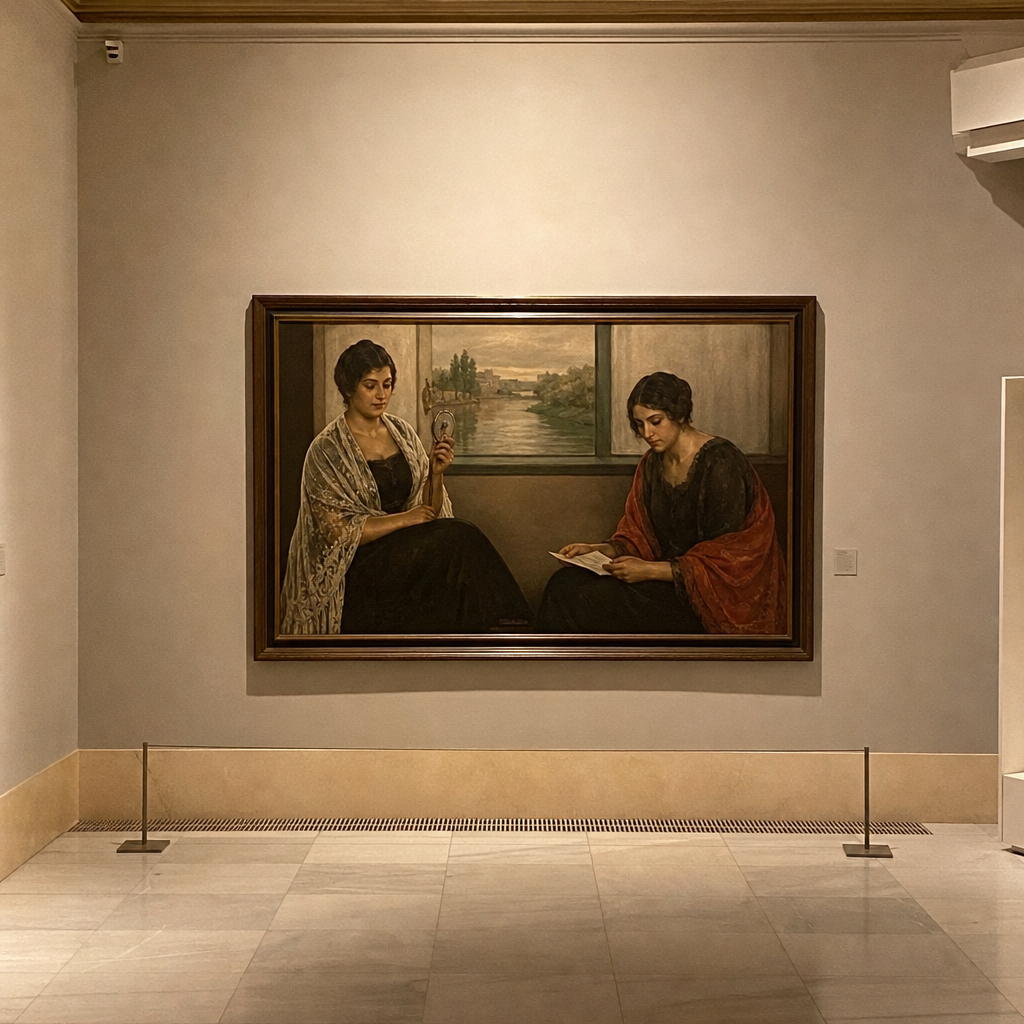 Ángeles y Fuensanta, cuadro de Julio Romero de Torres en el museo