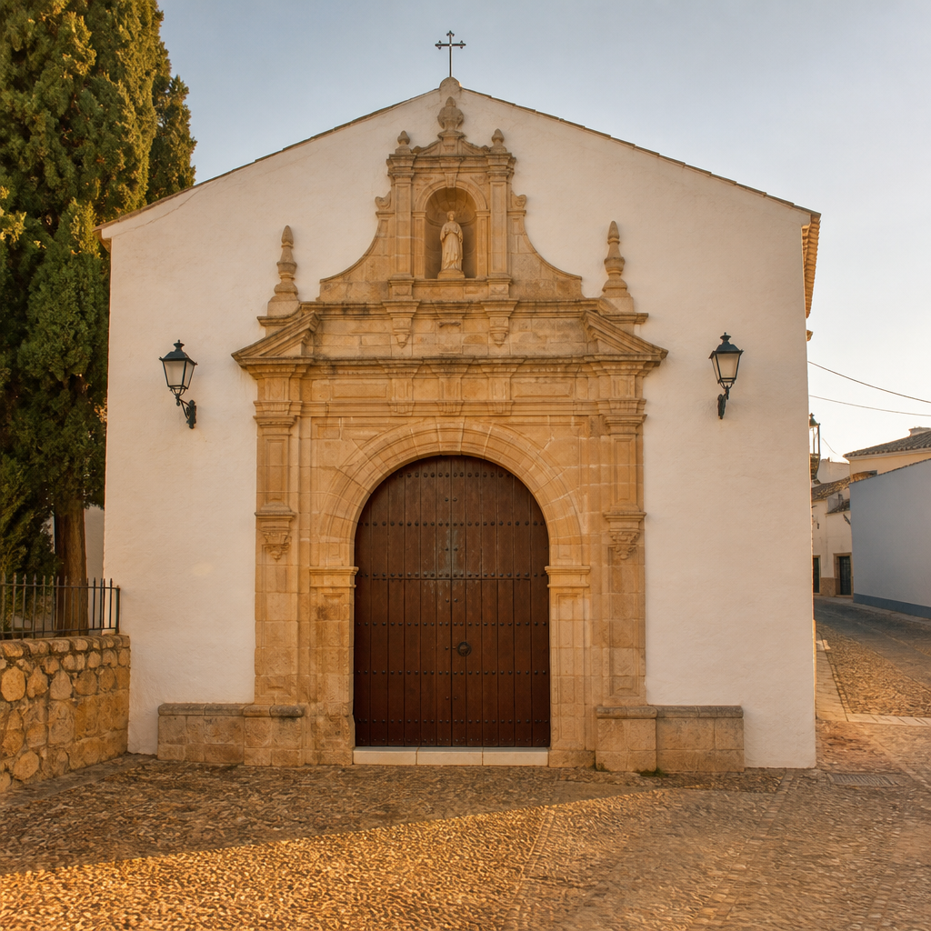 Portada y umbral de la Capilla de la Virgen de las Angustias de Nueva Carteya
