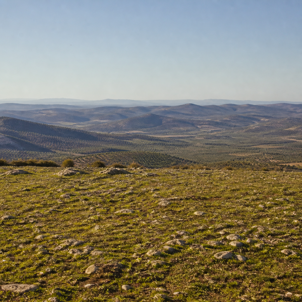 Meseta superior del Yacimiento de Plaza de Armas, origen del acueducto romano de Nueva Carteya